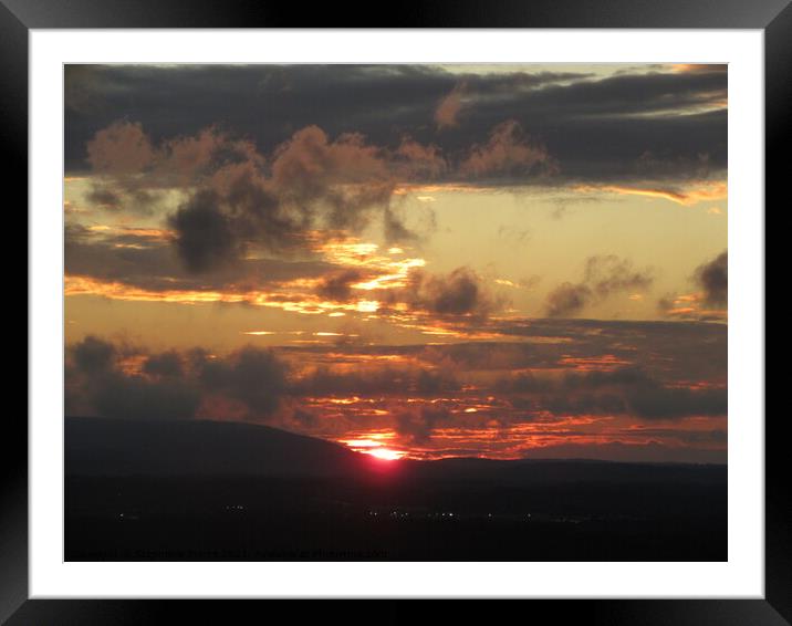 Magnificent sunset Framed Mounted Print by Stephanie Moore