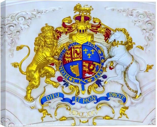 Royal Coat Arms Saint Martin Fields Church London England Canvas Print by William Perry