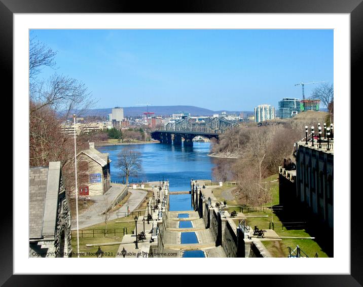 Rideau Canal in the spring Framed Mounted Print by Stephanie Moore