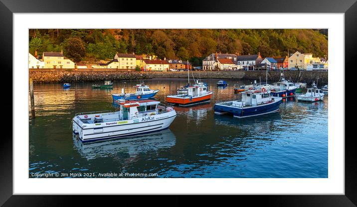 Minehead Harbour, Somerset. Framed Mounted Print by Jim Monk