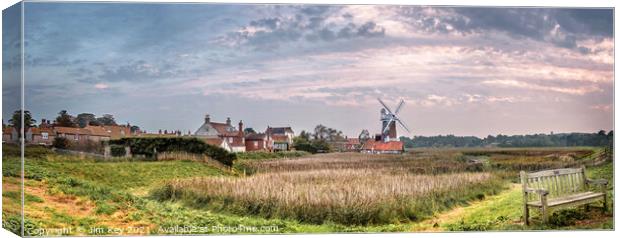 Cley next the Sea Norfolk Panorama   Canvas Print by Jim Key