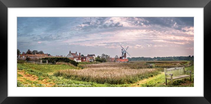 Cley next the Sea Norfolk Panorama   Framed Mounted Print by Jim Key
