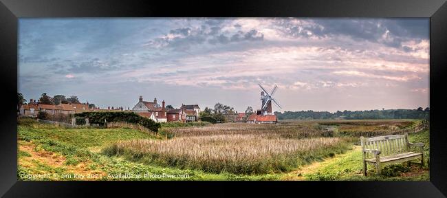 Cley next the Sea Norfolk Panorama   Framed Print by Jim Key
