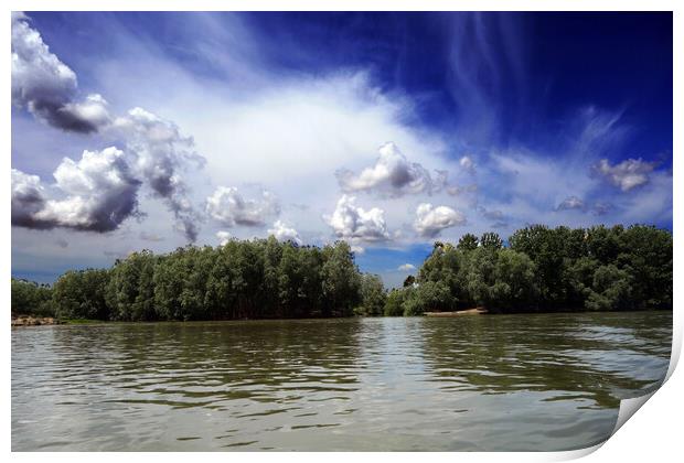 The journey of the clouds over the Borcea arm  Print by liviu iordache