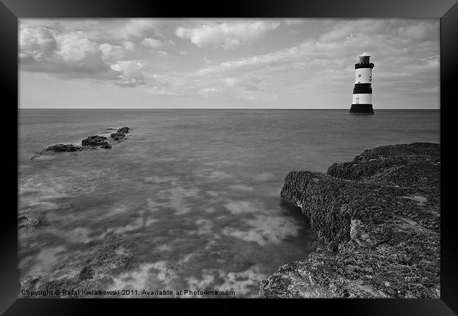 Black Point Lighthouse B&W Framed Print by R K Photography