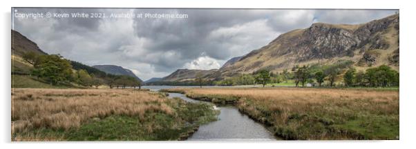Buttermere Panorama Acrylic by Kevin White
