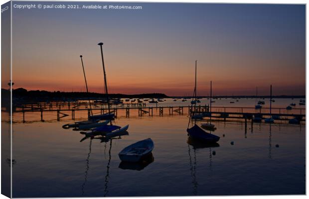 Serene Sunset Haven Canvas Print by paul cobb