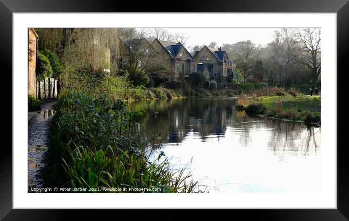 River Itchen Winchester Framed Mounted Print by Peter Barber