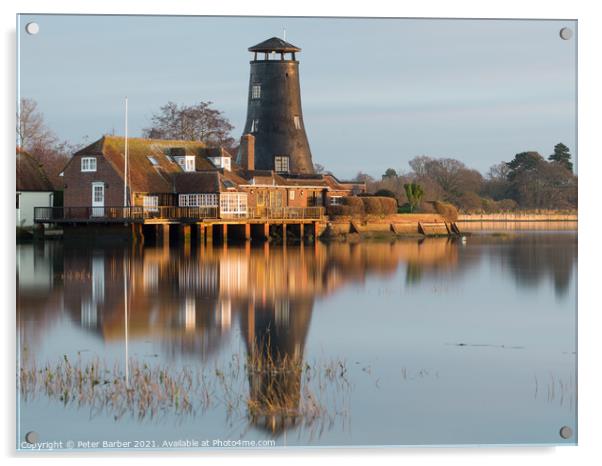 Langstone Mill Acrylic by Peter Barber