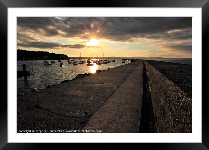 The Sun Set's Over the English Riviera Framed Mounted Print by Stephen Hamer
