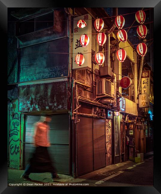 Tokyo - Drunkard's Alley - Shibuya Framed Print by Dean Packer