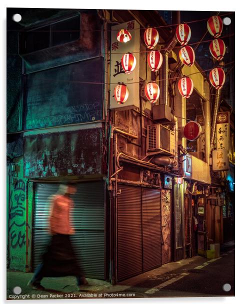 Tokyo - Drunkard's Alley - Shibuya Acrylic by Dean Packer