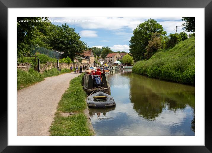 Peaceful Reflections on the Canal Framed Mounted Print by Derek Daniel