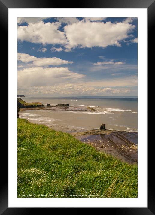 Saltwick Bay, North Yorkshire Coast Framed Mounted Print by Michael Shannon