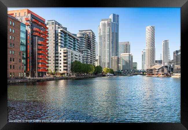 Apartments and Officers around Millwall Inner Dock on the Isle of Dogs, East London UK Framed Print by Dave Collins