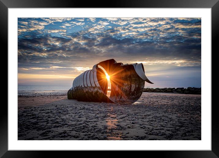 Mary's Shell Thornton Cleveleys At Sunset Framed Mounted Print by Jonathan Thirkell
