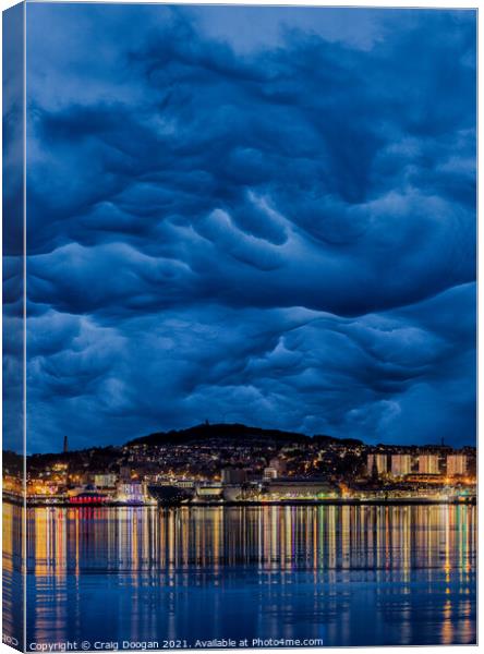 Peculiar Clouds - Dundee Canvas Print by Craig Doogan