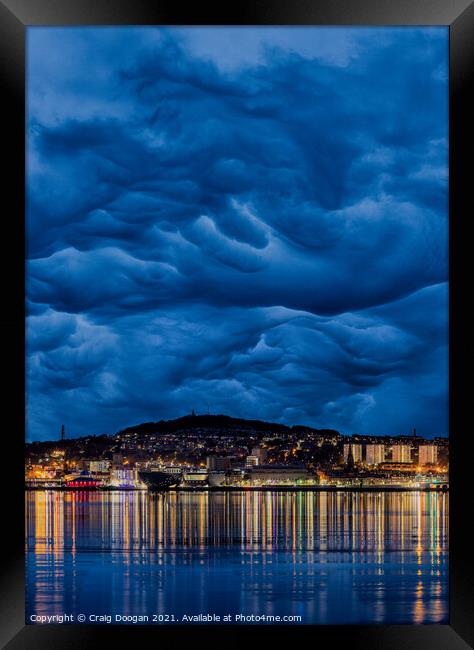 Peculiar Clouds - Dundee Framed Print by Craig Doogan