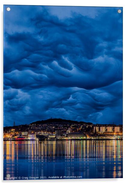 Peculiar Clouds - Dundee Acrylic by Craig Doogan