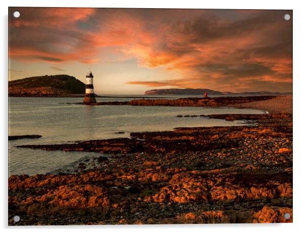 Penmon Sunset Acrylic by Rory Trappe