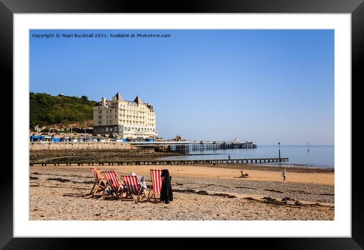 Llandudno Beach Holiday Resort Wales Framed Mounted Print by Pearl Bucknall