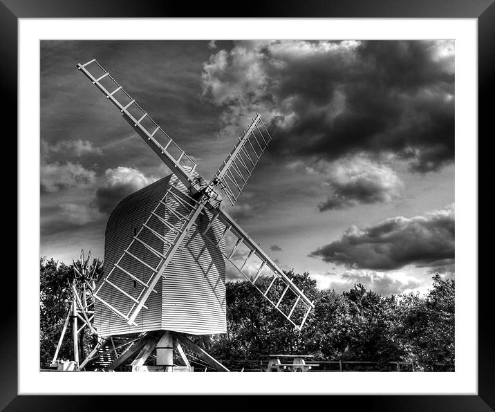 Chishill Windmill Framed Mounted Print by Richard Thomas