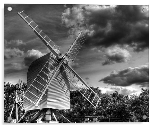 Chishill Windmill Acrylic by Richard Thomas