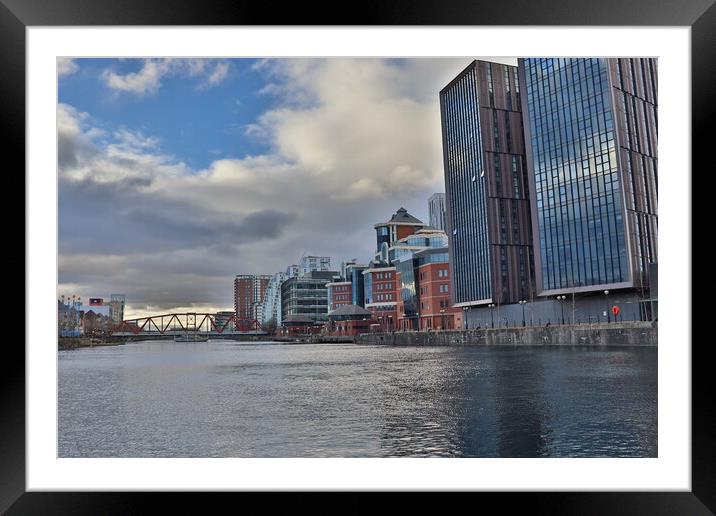 Salford Quays Framed Mounted Print by Emily Koutrou