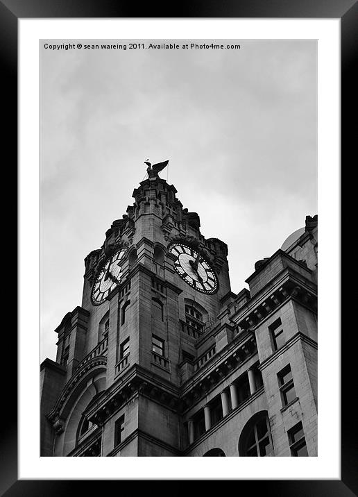 The Liver clock tower Framed Mounted Print by Sean Wareing