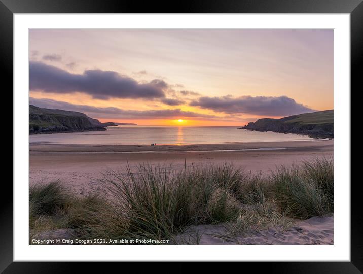 Sunset - Farr Bay Framed Mounted Print by Craig Doogan