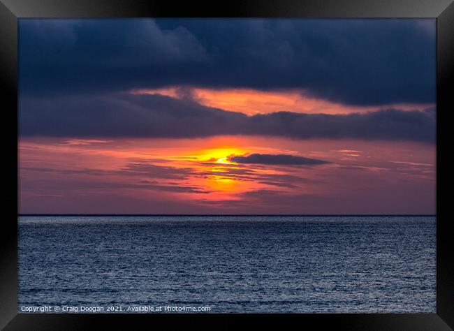 Farr Bay Sunset - Bettyhill Framed Print by Craig Doogan