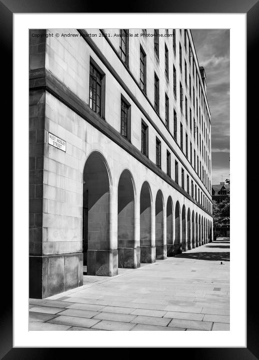 Architecture in St Peter's Square, Manchester Framed Mounted Print by Andrew Kearton