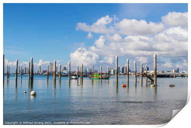 A Pier in Pattaya district Chonburi Thailand Asia	 Print by Wilfried Strang