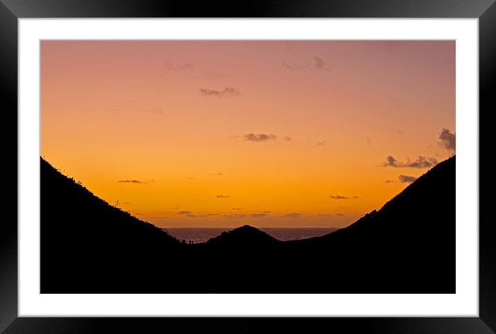 Sunset over the Atlantic Framed Mounted Print by Pete Hemington