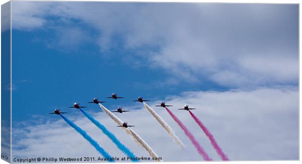 Red arrows Canvas Print by Phillip Westwood