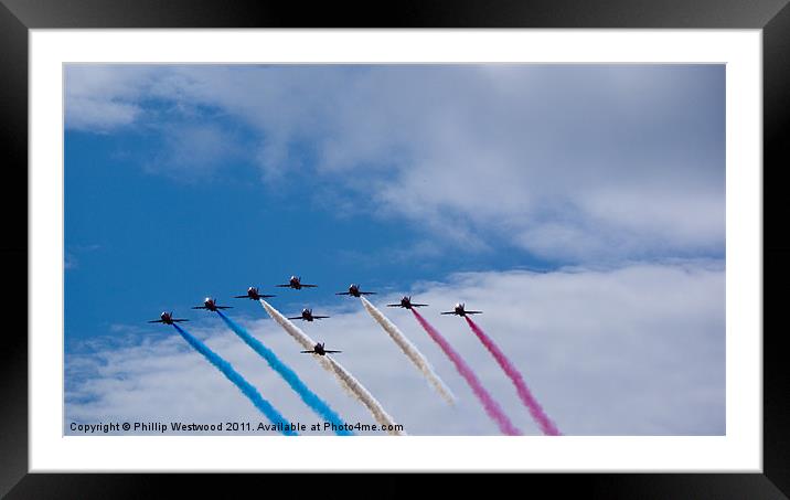 Red arrows Framed Mounted Print by Phillip Westwood