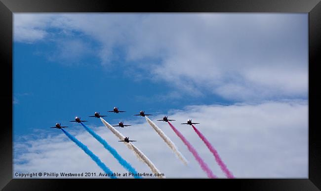 Red arrows Framed Print by Phillip Westwood