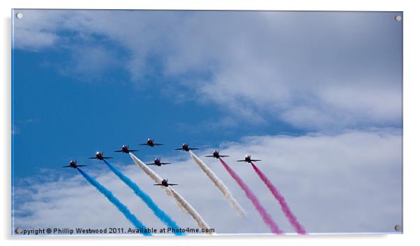 Red arrows Acrylic by Phillip Westwood