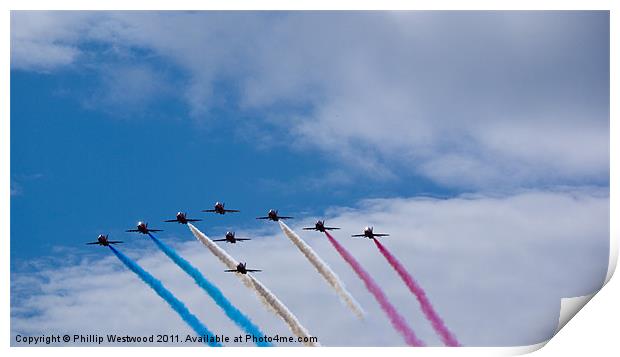 Red arrows Print by Phillip Westwood