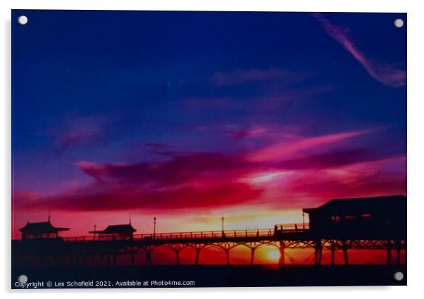 St Annes Pier  Acrylic by Les Schofield