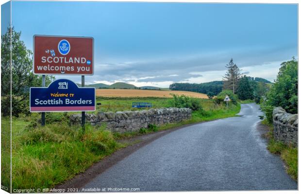 The Border. Canvas Print by Bill Allsopp