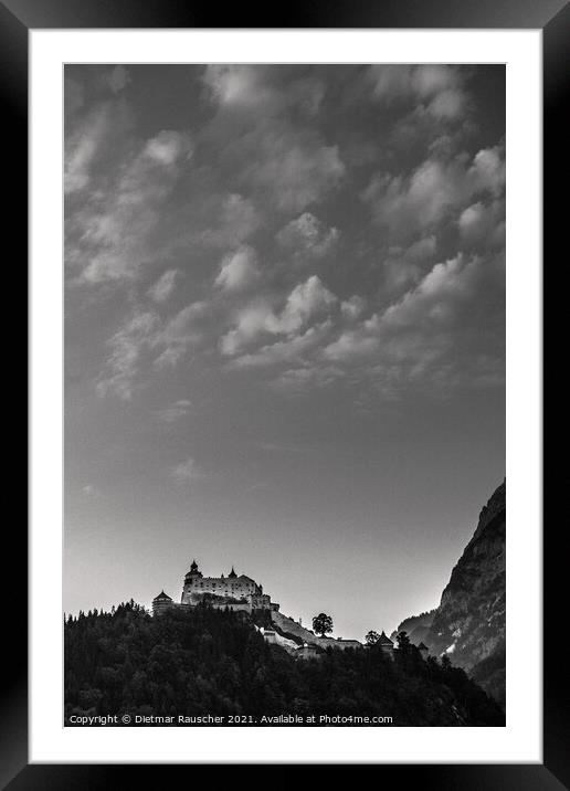 Hohenwerfen Castle, a Medieval Fortress in Werfen, Austria at Du Framed Mounted Print by Dietmar Rauscher