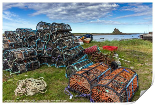 Holy Island Harbour Print by Jim Monk