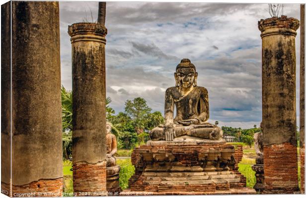 Buddha Statue in Inwa Mandalay Burma Myanmar	 Canvas Print by Wilfried Strang