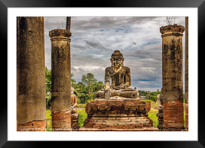 Buddha Statue in Inwa Mandalay Burma Myanmar	 Framed Mounted Print by Wilfried Strang