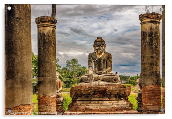 Buddha Statue in Inwa Mandalay Burma Myanmar	 Acrylic by Wilfried Strang