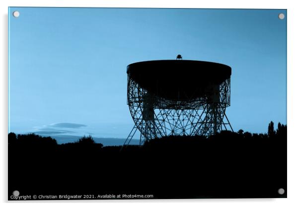 Jodrell Bank Telescope 1 Acrylic by Christian Bridgwater