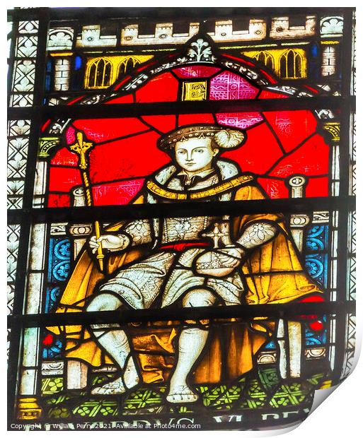 Edward Vi Stained Glass Chapter House Westminster Abbey London E Print by William Perry