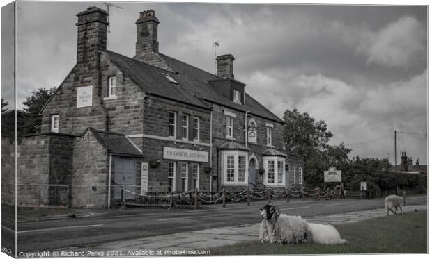 Aidensfield Arms with complimentary Ram Canvas Print by Richard Perks