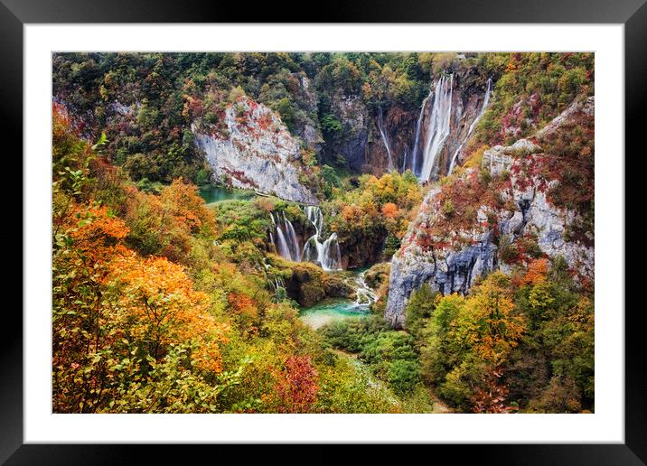 Plitvice Lakes National Park in Croatia Framed Mounted Print by Artur Bogacki